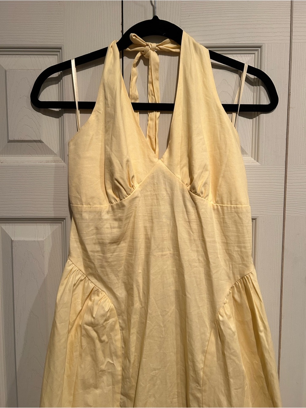 Yellow Halter Tie Sundress